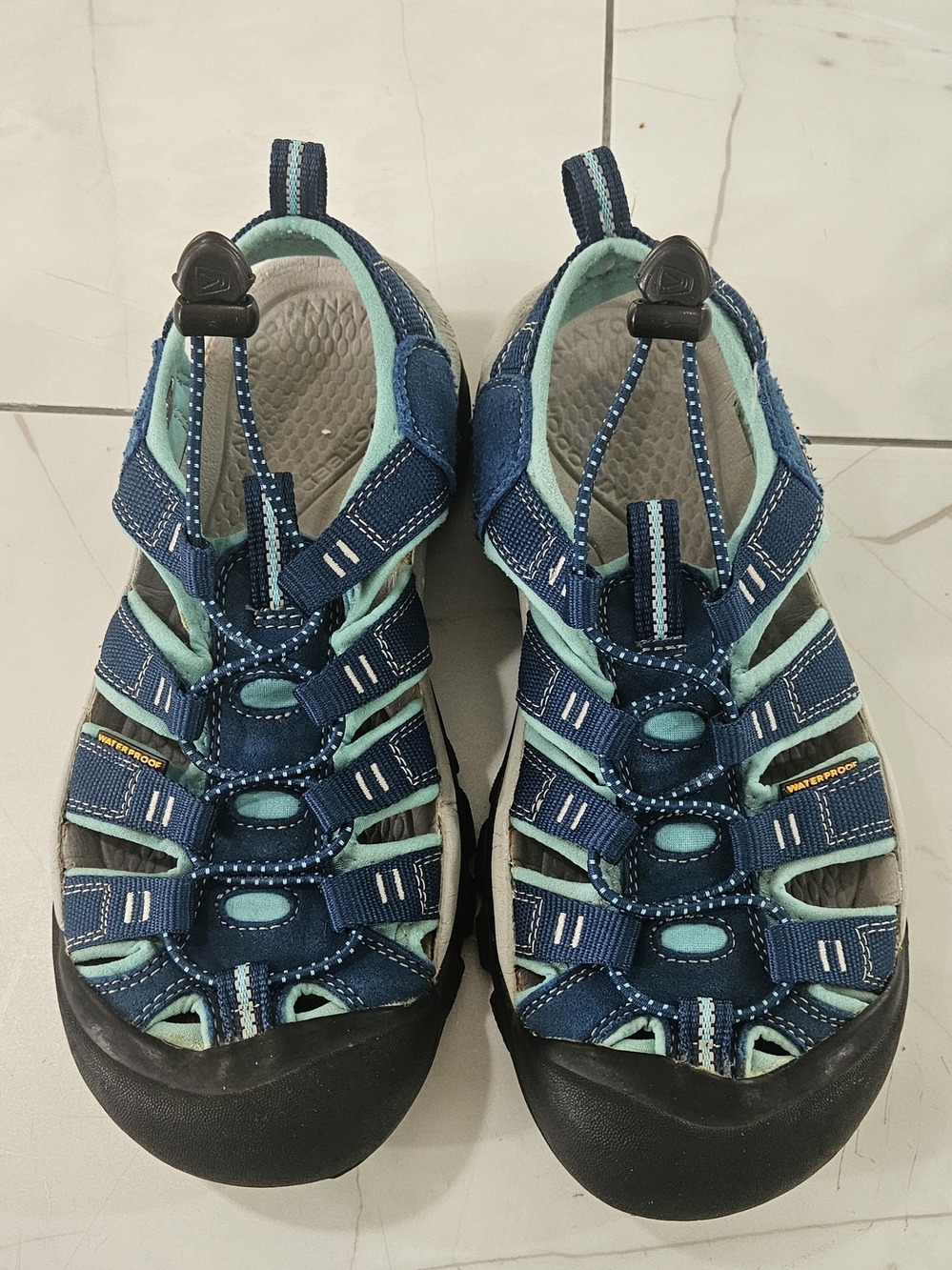 Keen Teal and Navy Blue Women's Closed-Toe Hiking Sandals